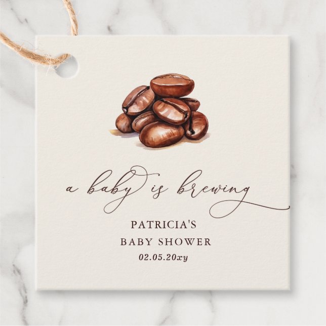Baby brütet Coffee Gender Neutral Baby Dusche Geschenkanhänger (Vorderseite)