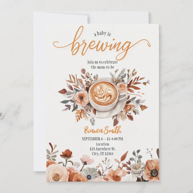 Baby brütet Einladung (Vorderseite)