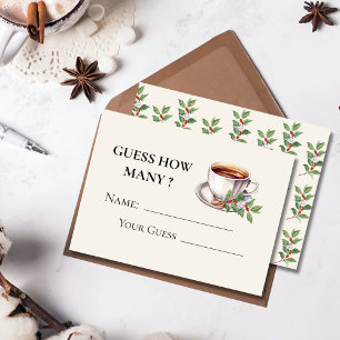 Baby brütet Kaffee braun Schätzung Wie viele Spiel Begleitkarte