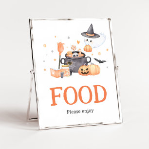 Baby brütet Orange Halloween Food Poster