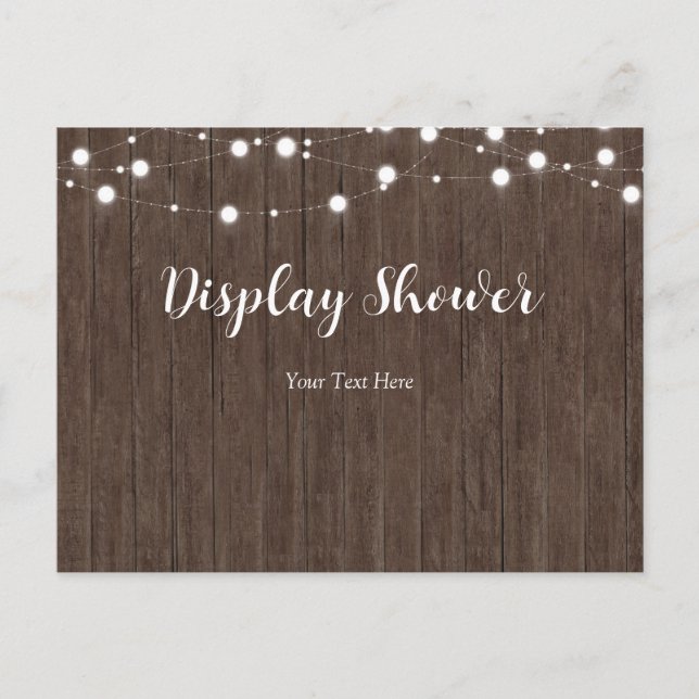 Baby brütet rustikale Babyduschkarte Einladungspostkarte (Vorderseite)