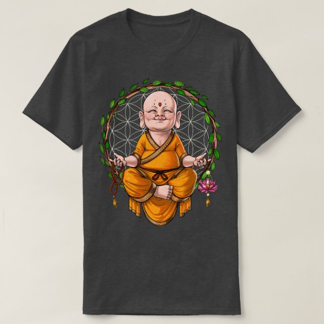 Baby Buddha Yoga Meditation T-Shirt (Design vorne)
