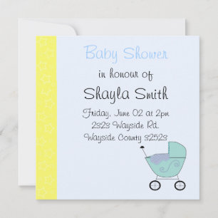 Baby-Buggy-Baby-Shower-Einladung Einladung