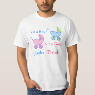 Baby-Buggy-Rosa-blaues Geschlecht decken des T-Shirt