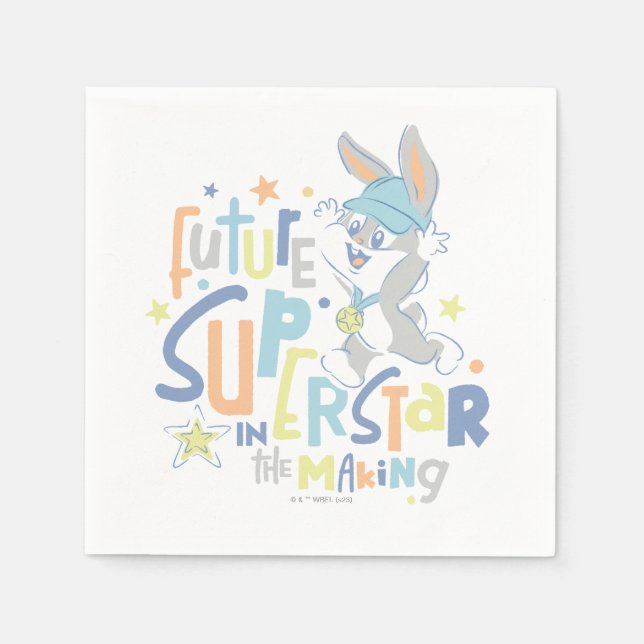 Baby BUGS BUNNY™ Future Superstar im Training Serviette (Vorderseite)