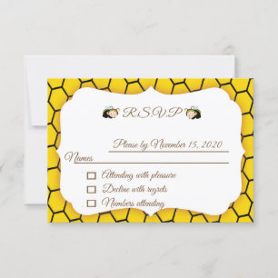 Baby Bumble Bee's Baby Shower RSVP Card Karte