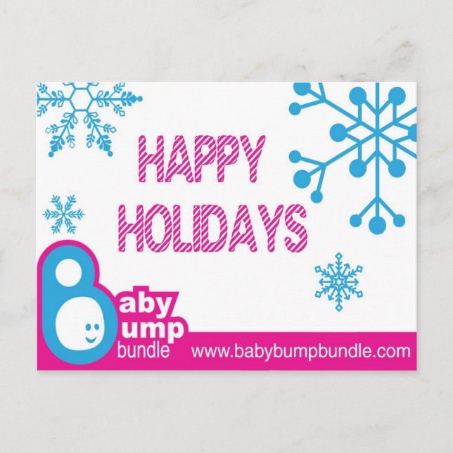 Baby Bump Bundle Holiday Postkarte (Vorderseite)