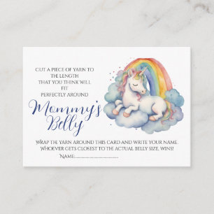 Baby Bump Game Guess Mama Bly Size Unicorn Begleitkarte