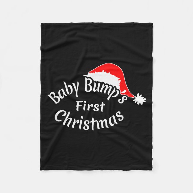 Baby Bump's First Christmas, Pregnancy T Shirt  Fleecedecke (Vorderseite)