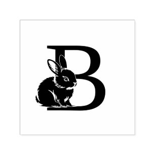 Baby-Bunny-Häschen über einzelner fetter Anfangsmo Permastempel