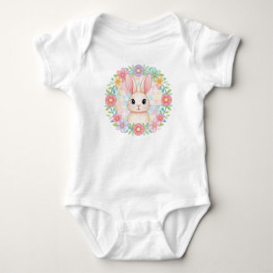 Baby Bunny im Blumenkranz Strampler