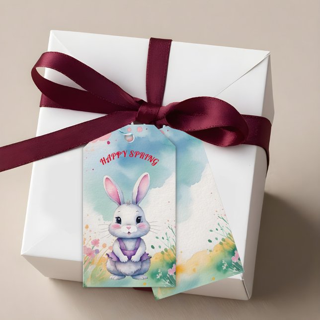 Baby Bunny im Frühjahr Geschenkanhänger (Von Creator hochgeladen)