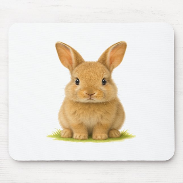 Baby Bunny im Gras Mousepad (Vorne)