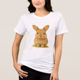 Baby Bunny im Gras Tri-Blend Shirt