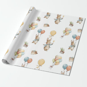 Baby Bunny mit Balloons Geschenkpapier