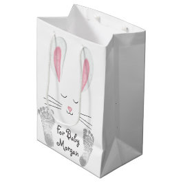 Baby Bunny mit Footprints Mittlere Geschenktüte