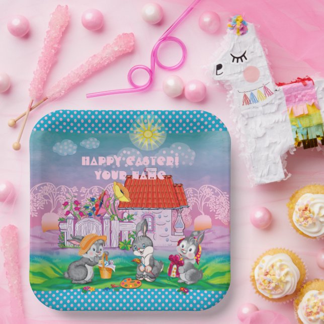 Baby Bunny Pappteller (Party)