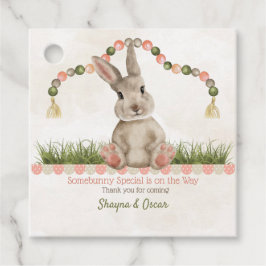 Baby Bunny Peach Ivory Sage Geschenkanhänger