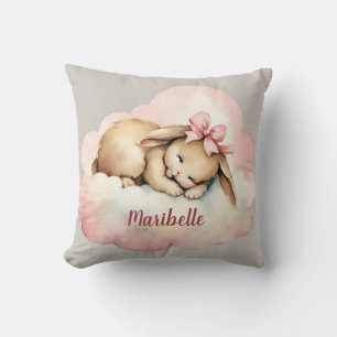 Baby Bunny Rabbit Girls Personalisiertes Kinderzim Kissen