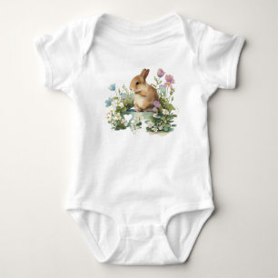 Baby Bunny Rabbit in Blume Pot Strampler