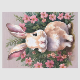 Baby Bunny Rabbit Pink Blume Seidenpapier
