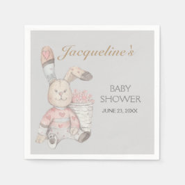 Baby Bunny Rabbit Wasserfarbe Gender Neutral Serviette