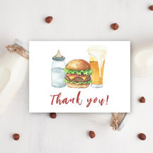 Baby, Burgers und Beers Baby Dusche Danke