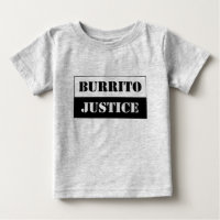 Baby Burrito Justice (schwarz auf hellem Hintergru