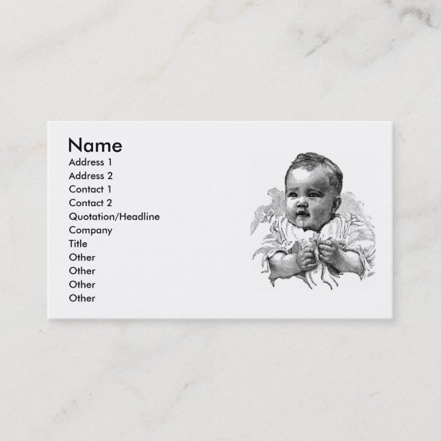 Baby Business Card Visitenkarte (Vorderseite)