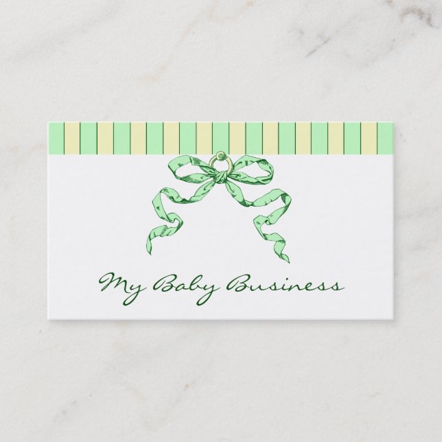 Baby Business Strips und Bow Business Cards Visitenkarte (Vorderseite)