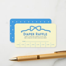 Baby Butter Bow Baby Shower Windel-Raffle-Ticket