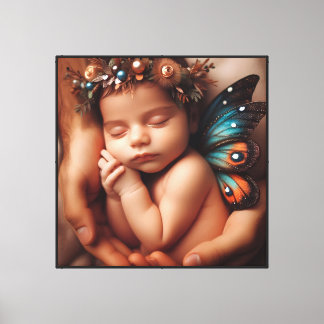 Baby Butterfly Newborn - Leinwanddruck