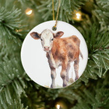Baby Calf Ornament