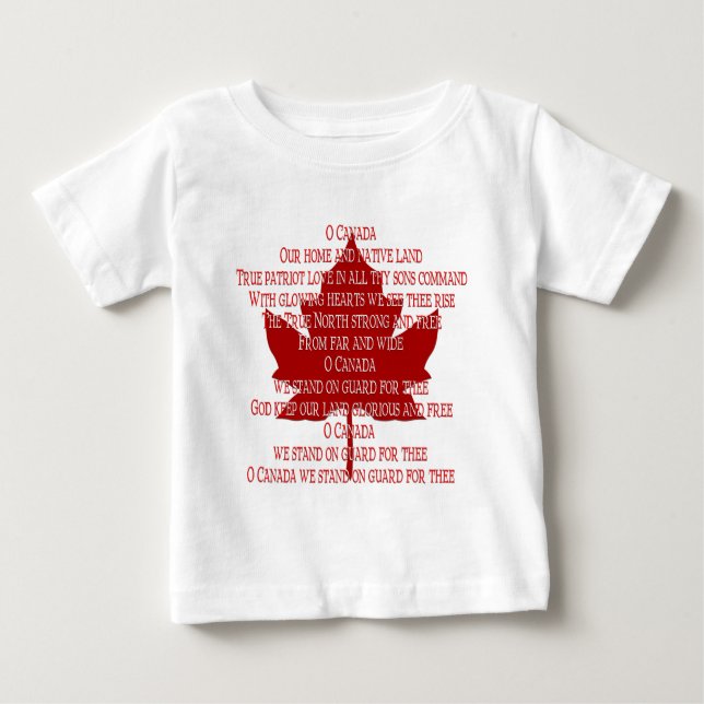 Baby Canada Anthem T - Shirt Souvenir Canada T-Shi (Vorderseite)