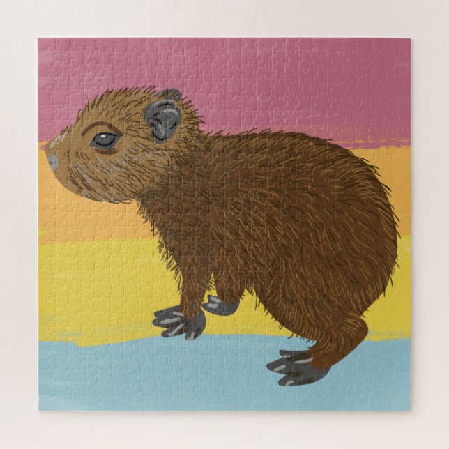 Baby Capybara Malerei Illustration Puzzle (Vertikal)