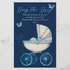 Baby Carriage Boy Baby Shower Pass das Preisspiel