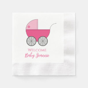 Baby Carriage Shooter Party Napkins Serviette