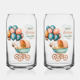 Baby Carriage Soda Glass Dosenglas