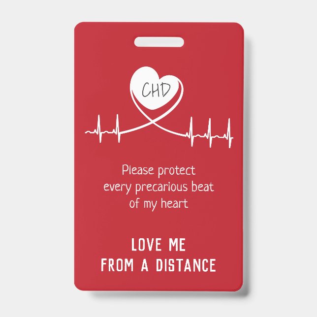 Baby Carsitz CHD Alert-Abzeichen Ausweis (Vorderseite)