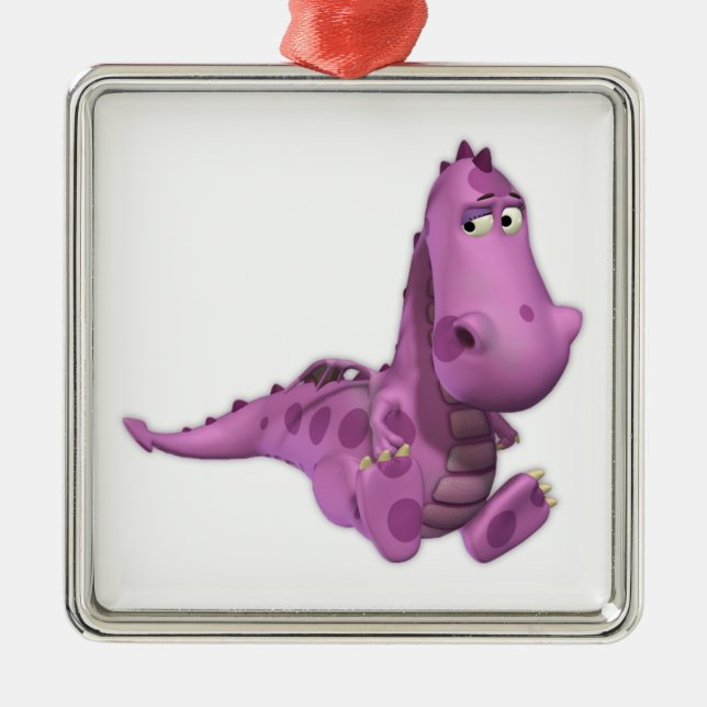 Baby Cartoon Dragons: Smoky Ornament Aus Metall
