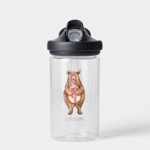 Baby Cartoon Grizzly Bear Personalisiert Trinkflasche