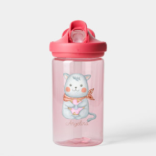 Baby Cartoon Kitten Personalisiert Trinkflasche