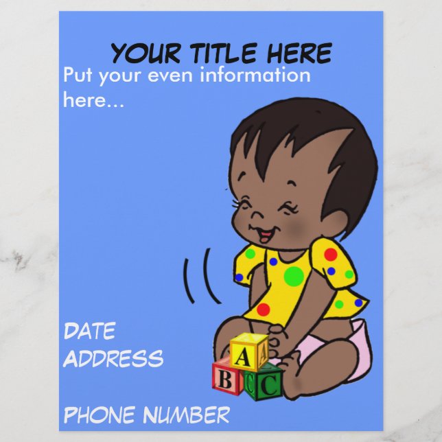 Baby Cartoon to Personalize - Flyer (Vorne)