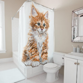 Baby Cat Baby Shower Vorhängeschenk - individuell  Duschvorhang