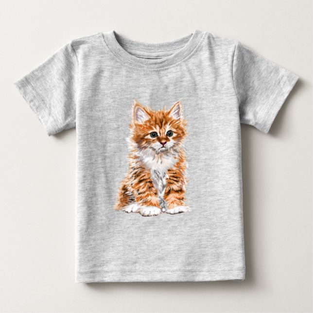 Baby Cat Baby T - Shirt - Malerei (Vorderseite)