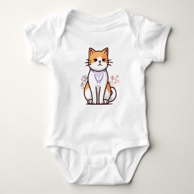 Baby  Cat Lover T-shirt Baby Strampler (Vorderseite)