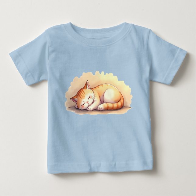 Baby Cat Sleeping Baby T-shirt (Vorderseite)
