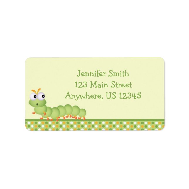 Baby Centipede Adressaufkleber (Vorne)