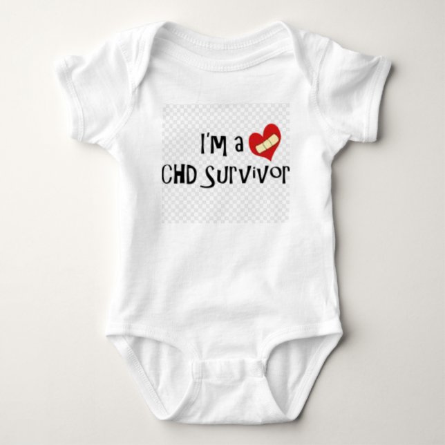 Baby Chd Überlebender Strampler (Vorderseite)