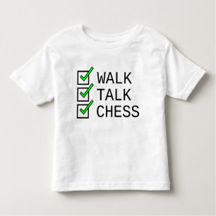 Baby-Checkliste: Gehen, reden, Schach Kleinkind T-shirt